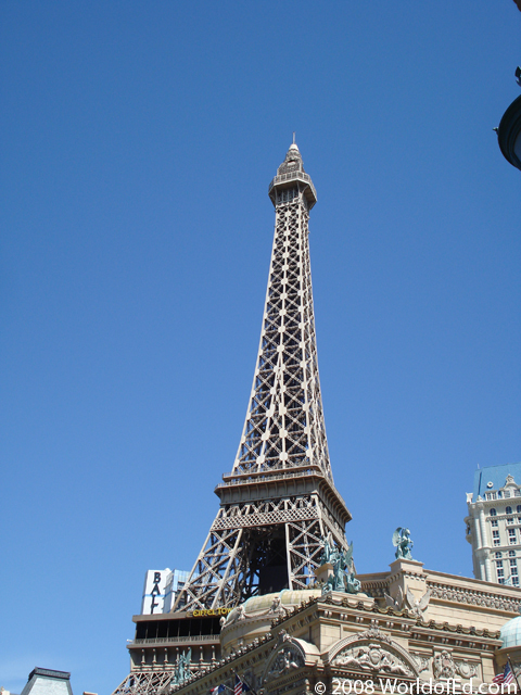 The Eiffel Tower at the Paris hotel.