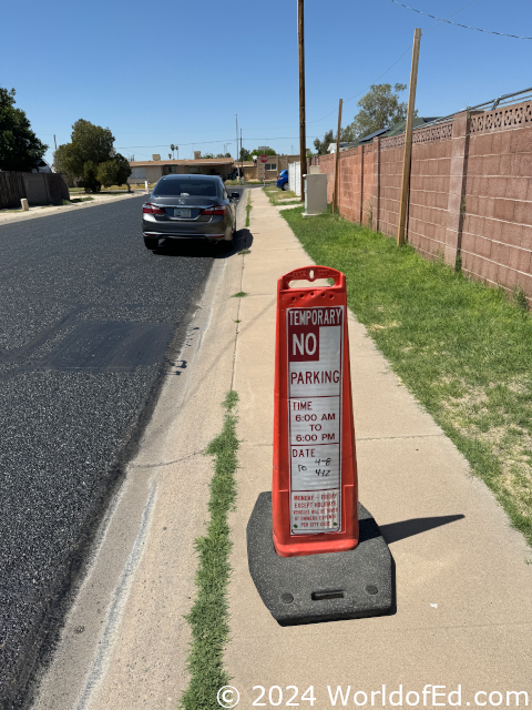 A parking sign.