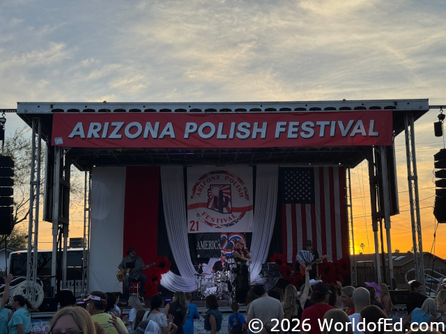 A band playing music on stage.