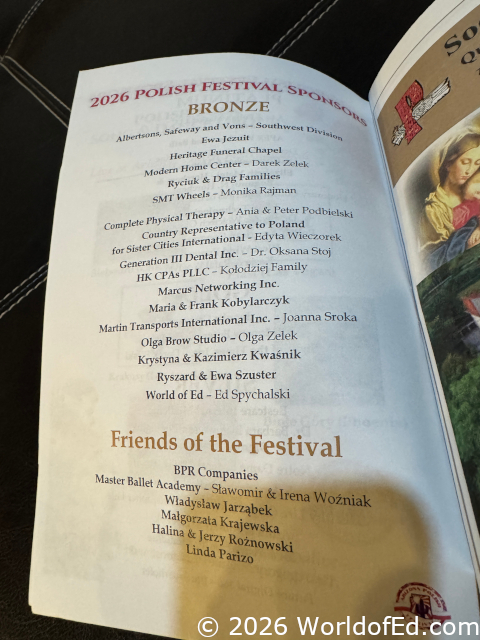 The World of Ed festival book ad.