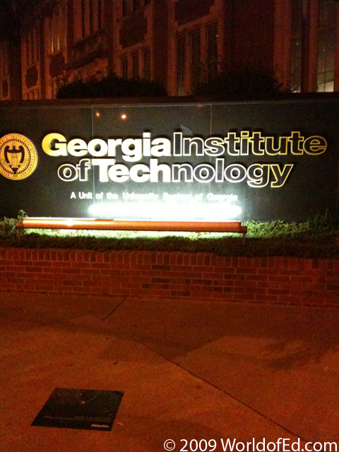 Georgia Tech entrance sign.