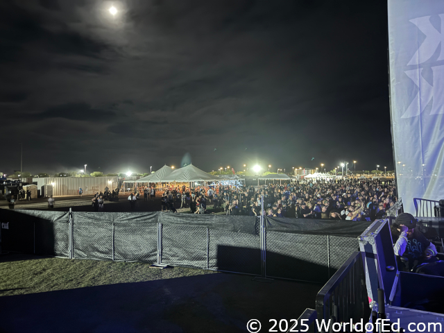 A shot of the crowd from the stage.