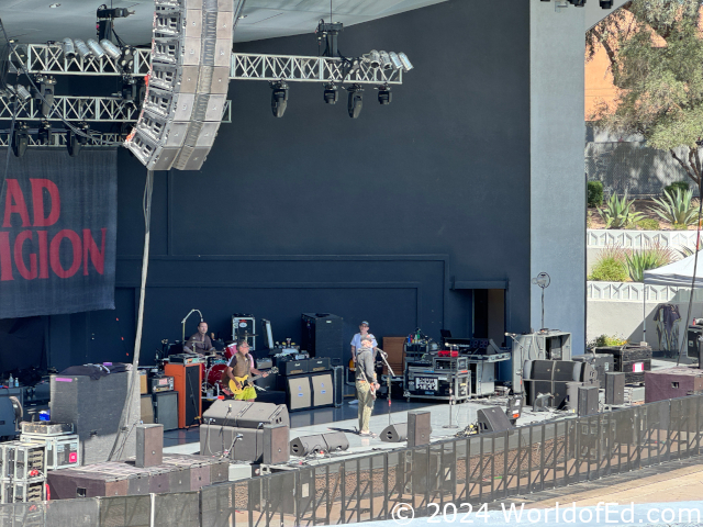 The band on stage.