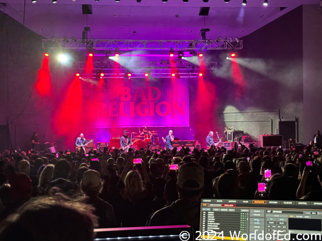 The band on stage.