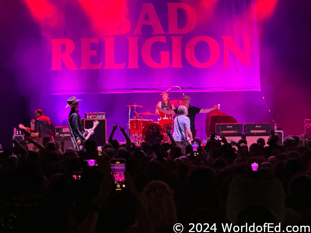 The band on stage.