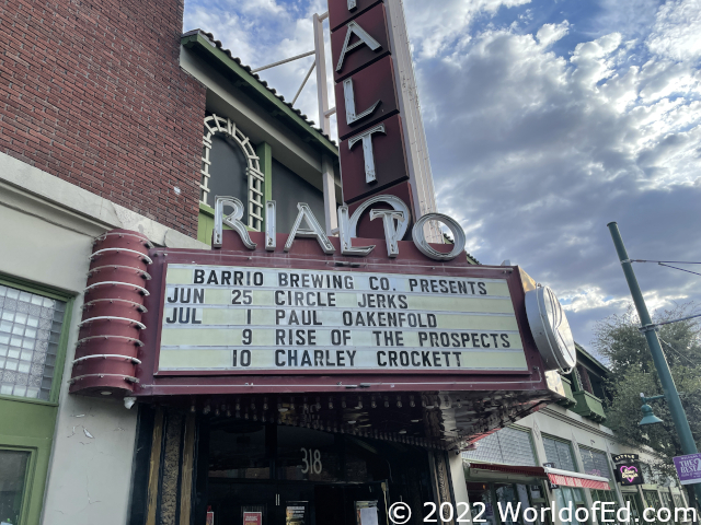 The marquee of the venue.