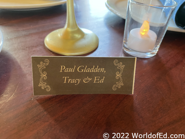 A wedding name tag.