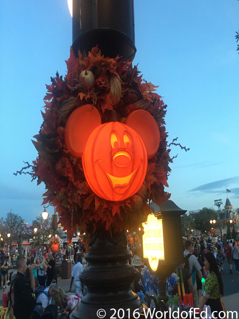 A lighted Mickey Mouse decoration.