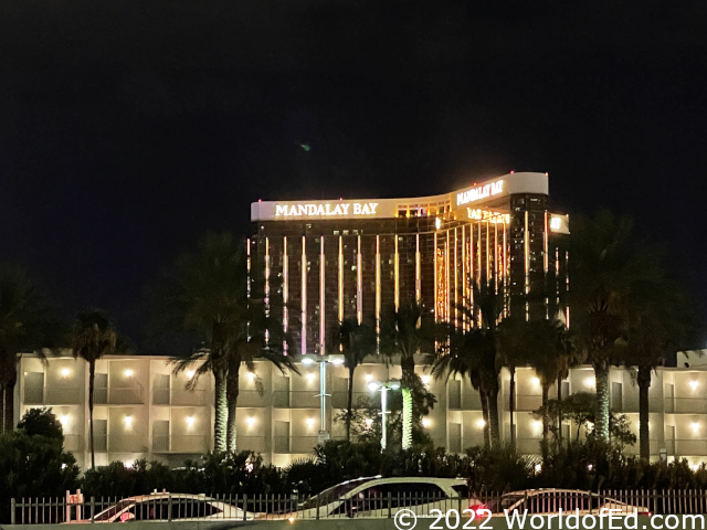 Mandalay Bay at night.