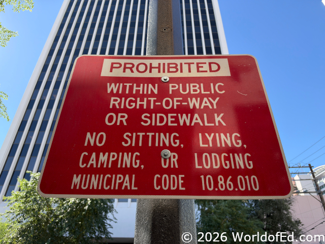 A city ordinance sign.