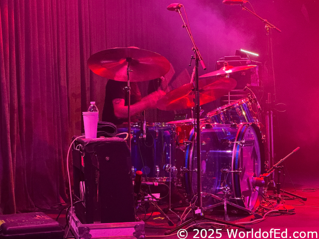 A sideshot of Mike on stage.