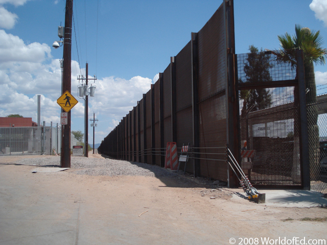 The US-Mexico border wall.