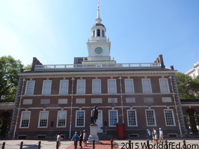 Independence Hall as seen from the street.