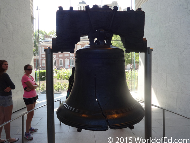 The Liberty Bell in the museum.