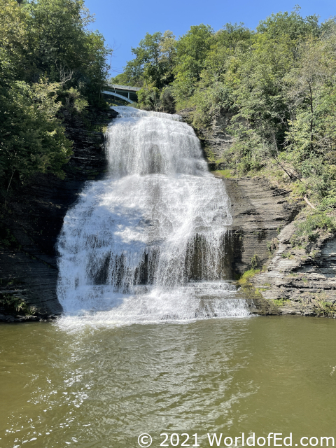 The Montour Falls waterfall.