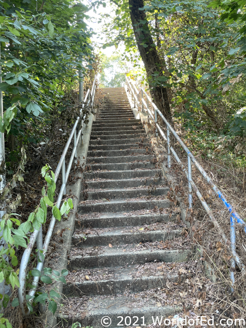 An outdoor stairway.