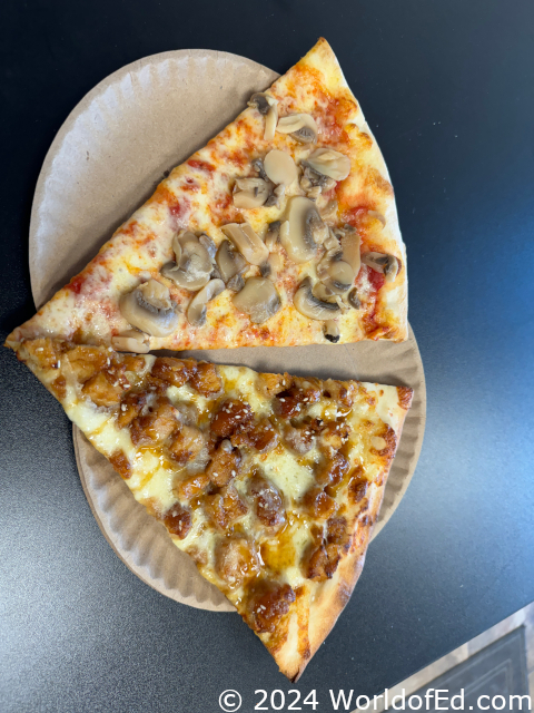 2 slices of pizza.