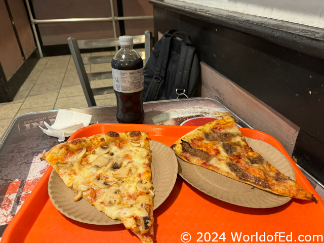 2 slices of pizza.