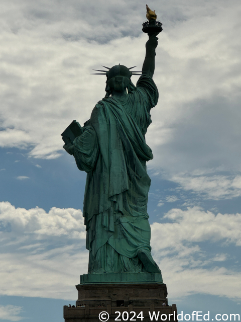 The Statue of Liberty.