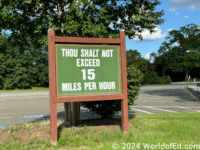 A speed sign.