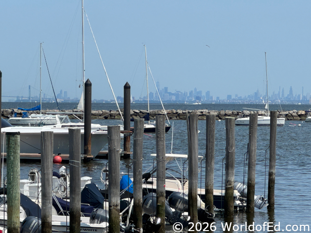 A view of NYC across the Hudson River.