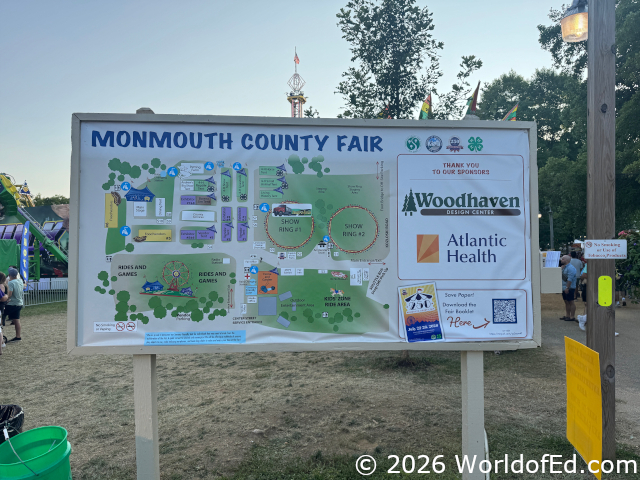 The Monmouth County Fair sign.