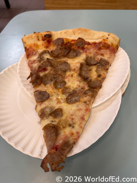 A pizza slice at Seaside Heights.