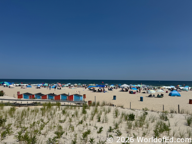 The Seaside Heights beach.