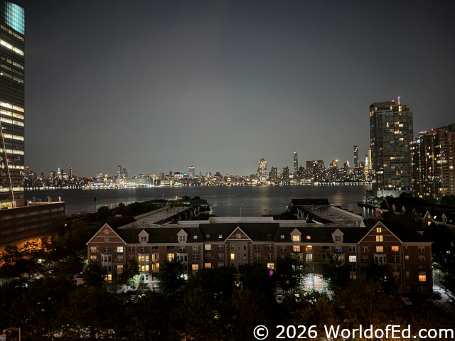 New York City from my hotel room at night.