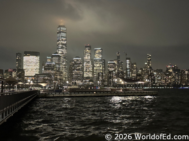 A night view of the city.