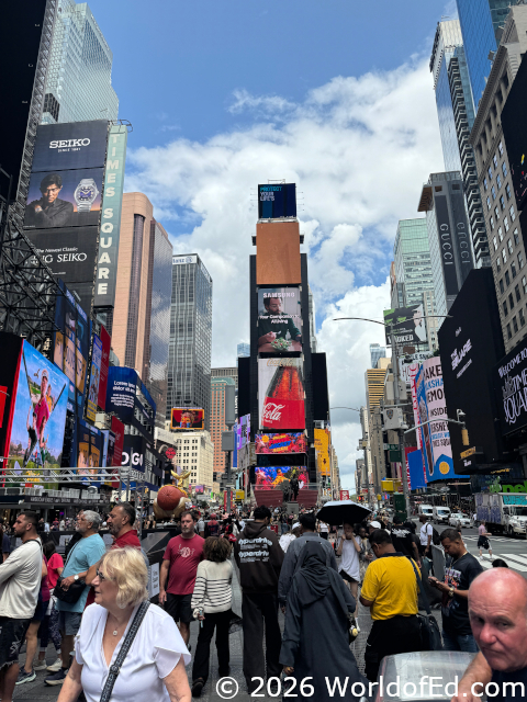 Times Square during the day.