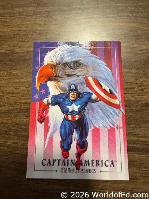 The Captain America Marvel Masterpieces promo.