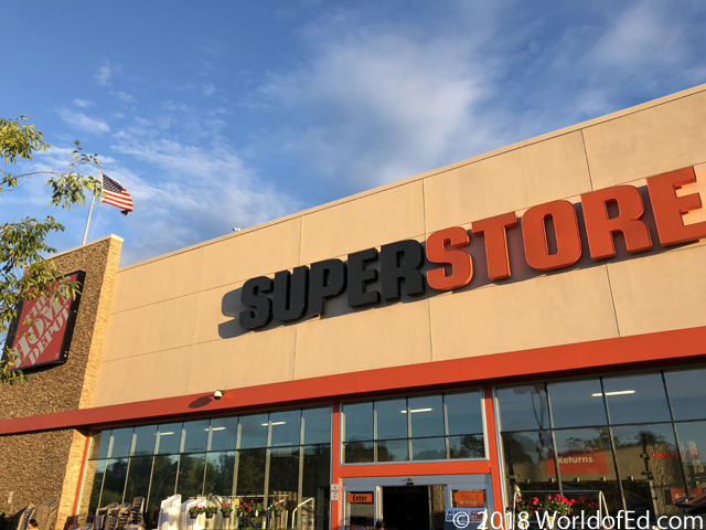 The exterior of a Home Depot in New Jersey.