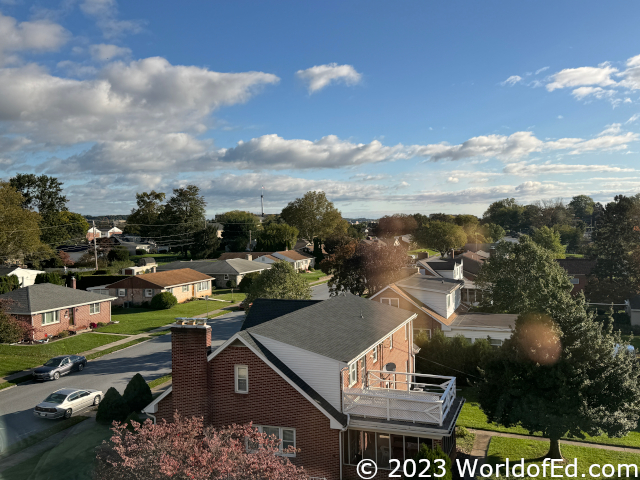 Looking out on Hershey.