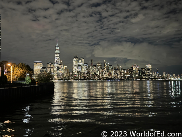 The New York skyline.