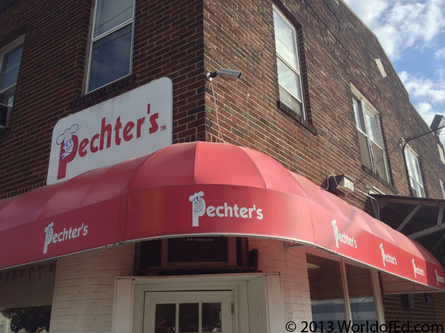The exterior of Pechter's bakery.