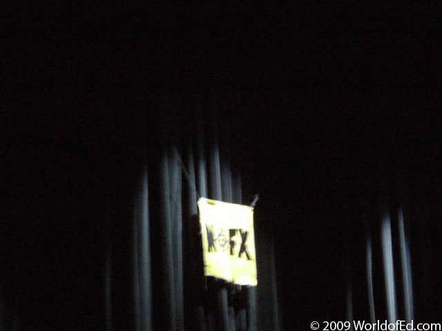 The small yellow NOFX banner.