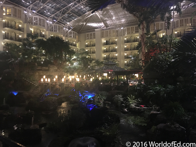 An interior view of the Gaylord hotel.