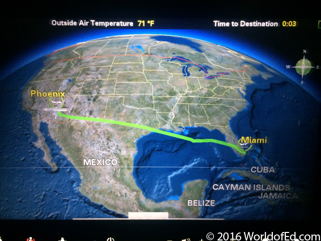 A picture of a flight screen displaying the distance flown.