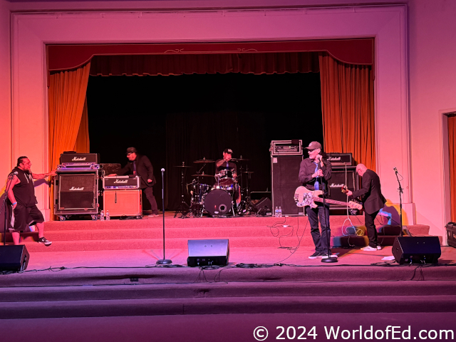 The band setting up.