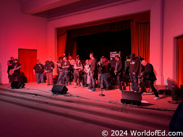 All of the PRK singers on stage.