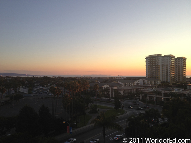 A sunset over the Pacific ocean.