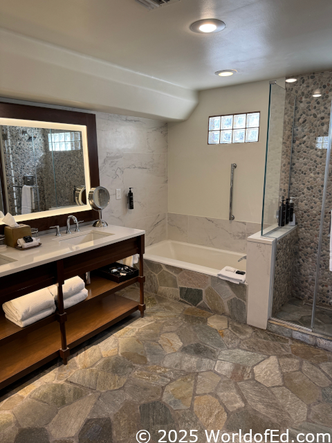 A shot of the bathroom.