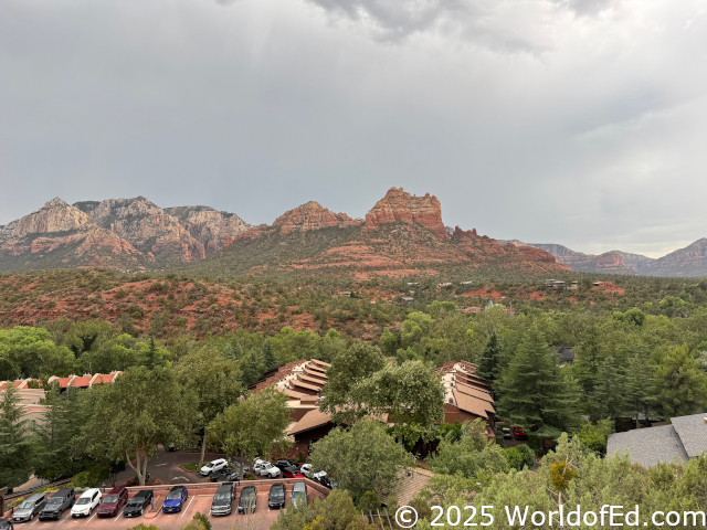 The mountains in the background as viewed from my patio.