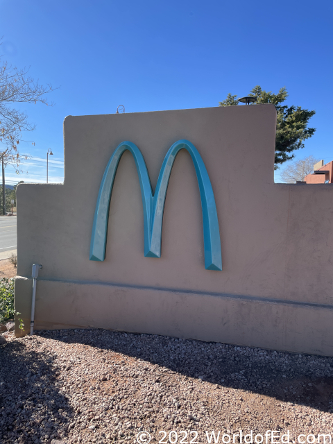 A green McDonald's emblem.