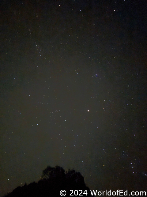 Stars and galaxies in the night sky.