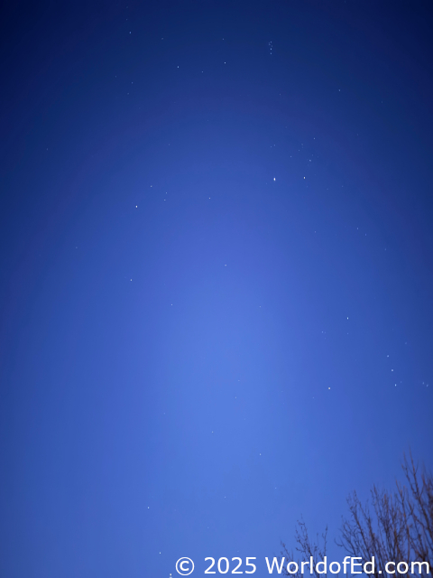 Stars in a blue sky.