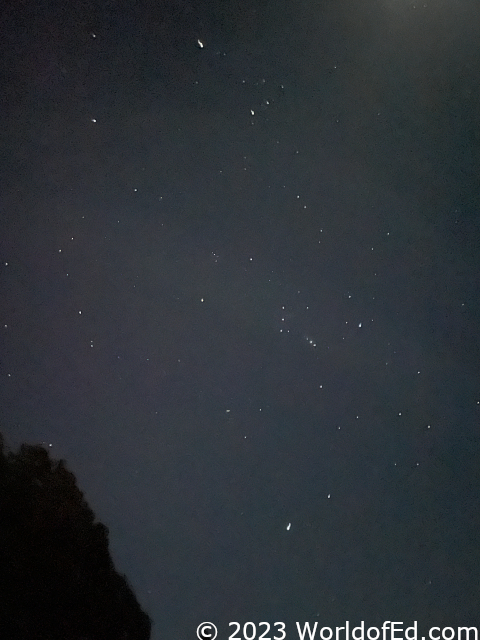 A night scene of stars.