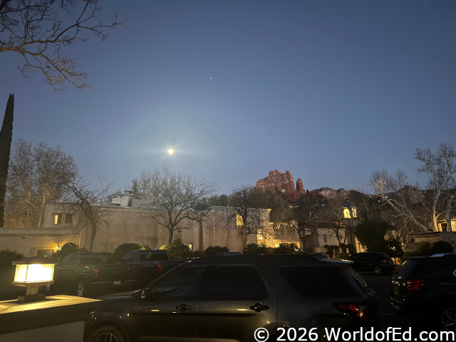 The moon over Sedona.