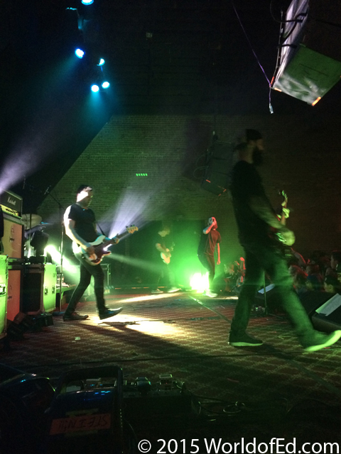 Senses Fail on stage performing.